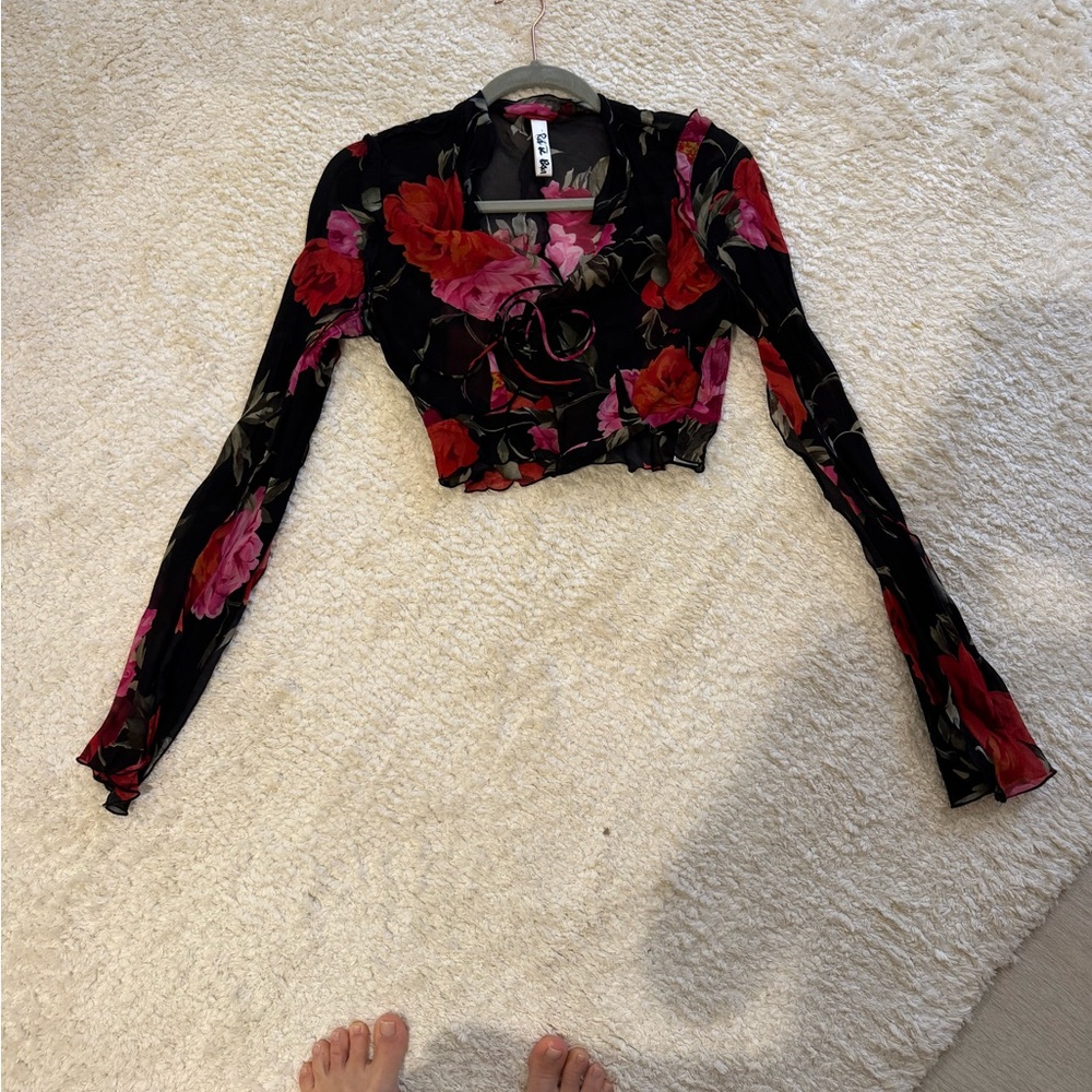 Floral Long Sleeve Women's Top